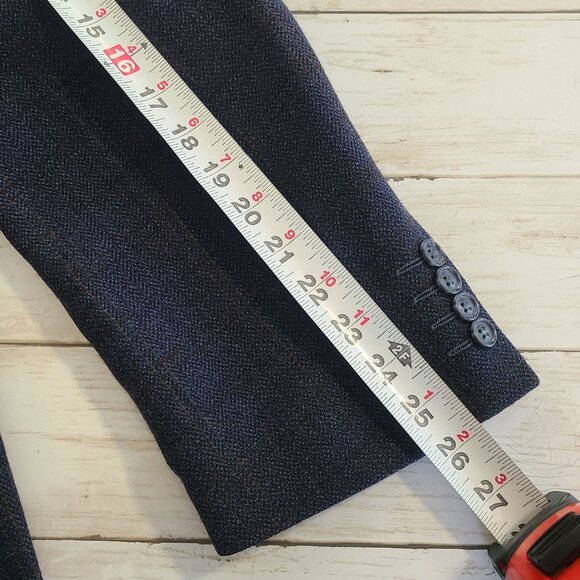 Breitling Stuttgart Carl Gross Mens Wool Blazer Jacket Blue See Measurements - Picture 8 of 14